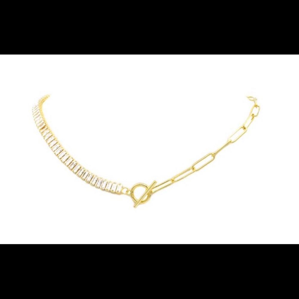 14K Gold Plated Toggle Necklace